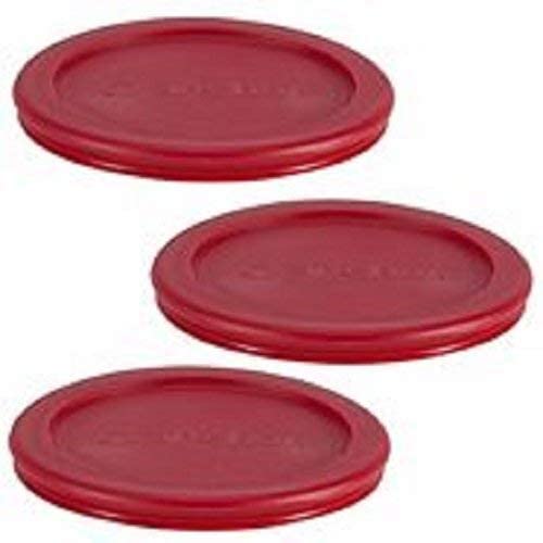 Anchor Hocking Replacement Lid 2 Cup / 472 ml, Set of 3 lids, red Round