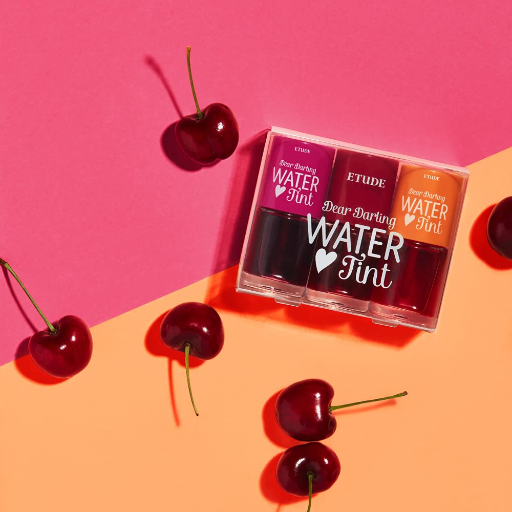 ETUDE HOUSE Dear Darling Water Tint Orange Ade | Bright Vivid Color Lip Tint with Moisturizing Pomegranate & Grapefruit Extract to Hydrate your Lips