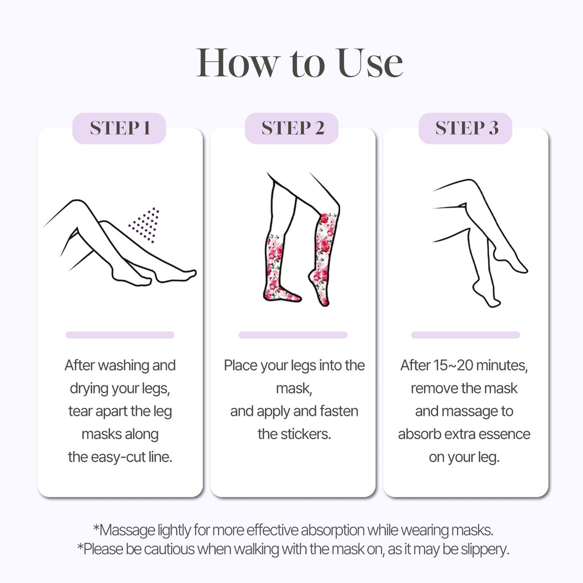 koelf Rose Petal Satin Leg mask 1pair- Intensive Cooling & Depuffing Leg Socks, Rose Scented Leg Relieving Mask with Arnica, Pumpkin, Coffee Seed Extract for Tired, Puffy Legs