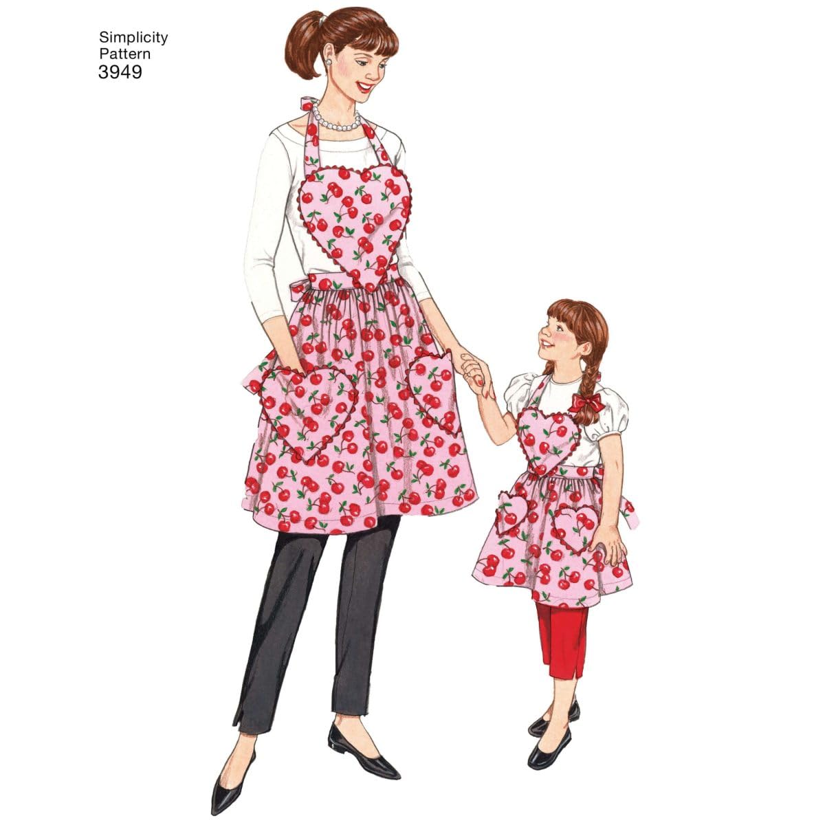 Simplicity Child and Adult Matching Apron Sewing Patterns, Sizes S-L