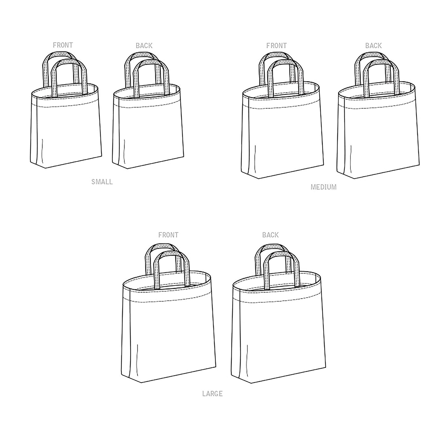 Simplicity Unlined Tote Bag Packet, Code 9308 Sewing Pattern, One Size, White, (SS9308OS)