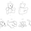 Simplicity SS9360OS UNDEFINED Stuffed Craft Adorable Plush 18" Bear, 12" Long Puppy and 10" Long Kitty are Super Easy to sew, White
