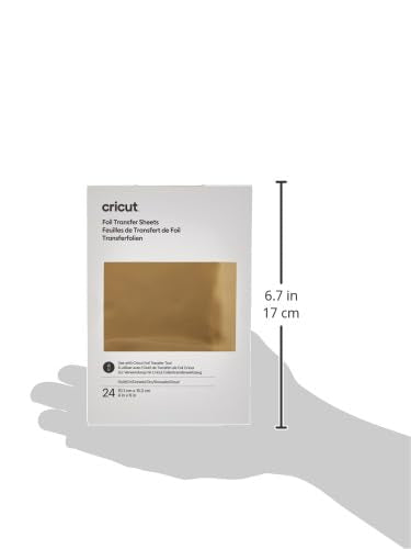 Cricut Gold | 10.1cm x 15.2cm (4" x 6") | 24 x Sheets | for use Foil Transfer Tool
