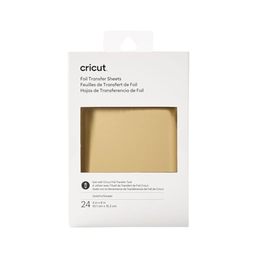 Cricut Gold | 10.1cm x 15.2cm (4" x 6") | 24 x Sheets | for use Foil Transfer Tool