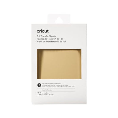 Cricut Gold | 10.1cm x 15.2cm (4" x 6") | 24 x Sheets | for use Foil Transfer Tool