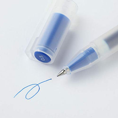Muji Gel Ink Ballpoint Pen Cap Type 10-Pieces Set, 0.38 mm Nib Size