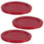 Anchor Hocking Replacement Lid 2 Cup / 472 ml, Set of 3 lids, red Round