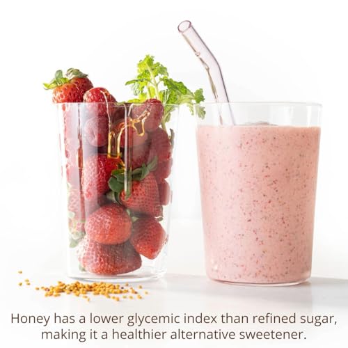 Savannah Bee Company Honey Straws - Pure and All Natural Honey Straw Sticks Made in the USA