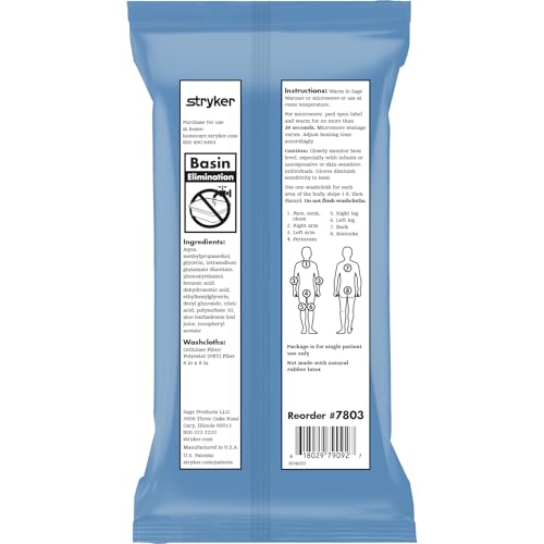 Sage Essential Bath Washcloths, Fragrance Free - 8 Cloths in 1 Pack