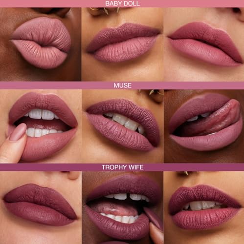 HUDA BEAUTY Liquid Matte Ultra-Comfort Transfer-proof Trophy Wife Lipstick