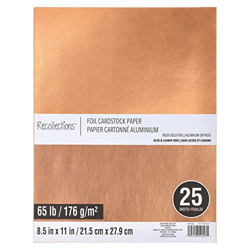 Recollections 8.5" x 11" Holographic Foil Cardstock Paper - Acid and Lignin Free Paper for Scrapbooks, Arts & Crafts - 25 Sheets