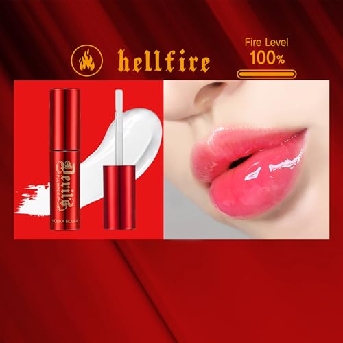 HOLIKA HOLIKA Devil's Real Lip Plumper (02 Gloy Topper) – Korean Lip Enhancer for Glossy, Shiny, Voluminous Lips with Silky Lightweight Texture, Comfortable Wear Without Irritation
