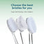 RADIUS Toothbrush Replacement Head for Big Brush and Source Soft Pack BPA Free and ADA Accepted Designed to Improve Gum Health and Reduce The Risk of Gum Disease, Clear, 6 Count