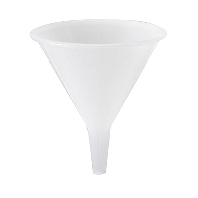 Hutzler 8 oz Plastic Funnel, Natural, Clear Plastic, Food Safe, BPA Free, Heat Resistant Polypropylene