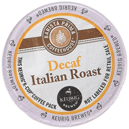 Barista Prima Coffee Italian Roast Decaf, K-Cup for Keurig Brewers