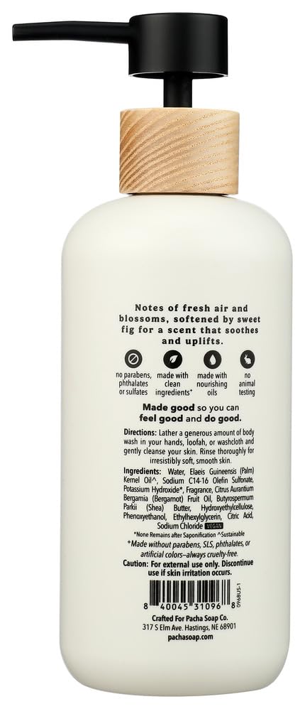 Pacha Soap White Blossom & Fig Body Wash, 16 FZ