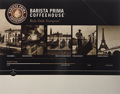 Barista Prima Coffee Italian Roast Decaf, K-Cup for Keurig Brewers