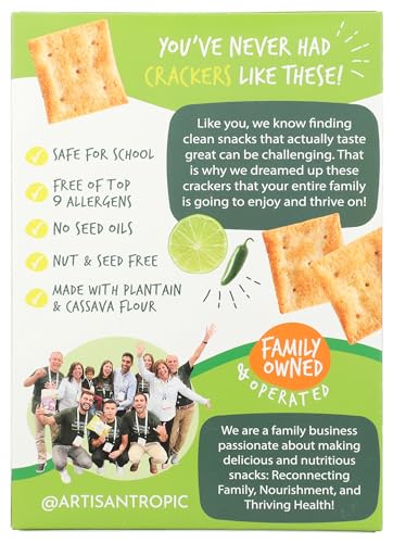 Artisan Tropic Organic Chile Lime Crackers, 4.25 Oz