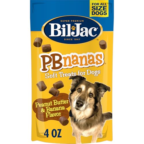 Bil-Jac PB Nanas Dog Treats - Peanut Butter and Banana Flavor - 4 oz Bags