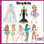Simplicity S4719 Doll Clothes Sewing Pattern, Fancy Dresses, Bridal Gown & Casual Outfits for 11.5-Inch Fashion Dolls, One Size