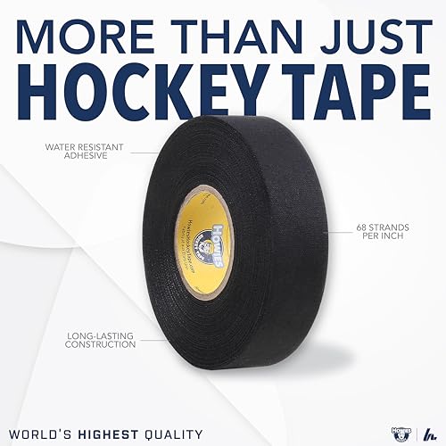 Howies Hockey Tape - 1 Pack Cloth Stick Tape - Multiple Color Options - Strong, Long-Lasting Grip for Hockey Stick, Lacrosse and Baseball