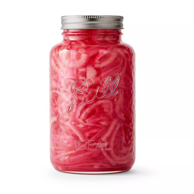 Ball Collectors Edition Vintage Rose Colored Canning Jar, Regular Mouth Quart Jar with Lid and Band, 32 Oz, 2166214-1PK