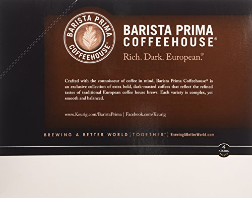 Barista Prima Coffee Italian Roast Decaf, K-Cup for Keurig Brewers