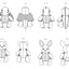 Simplicity S9441 Jointed Plush Animal Sewing Pattern, Dragon, Dinosaur, Bear & Bunny, 13 Inch