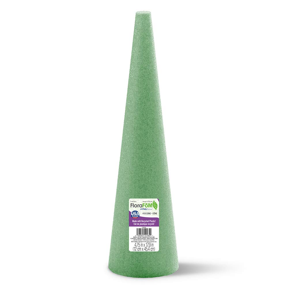 FLORACRAFT-CONE-4.75x17.9IN-GRN-1PACK