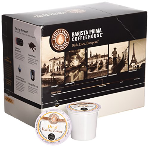 Barista Prima Coffee Italian Roast Decaf, K-Cup for Keurig Brewers