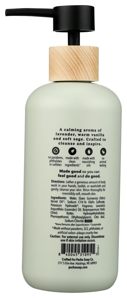 Pacha Soap Vanilla & Sage Body Wash, 16 FZ