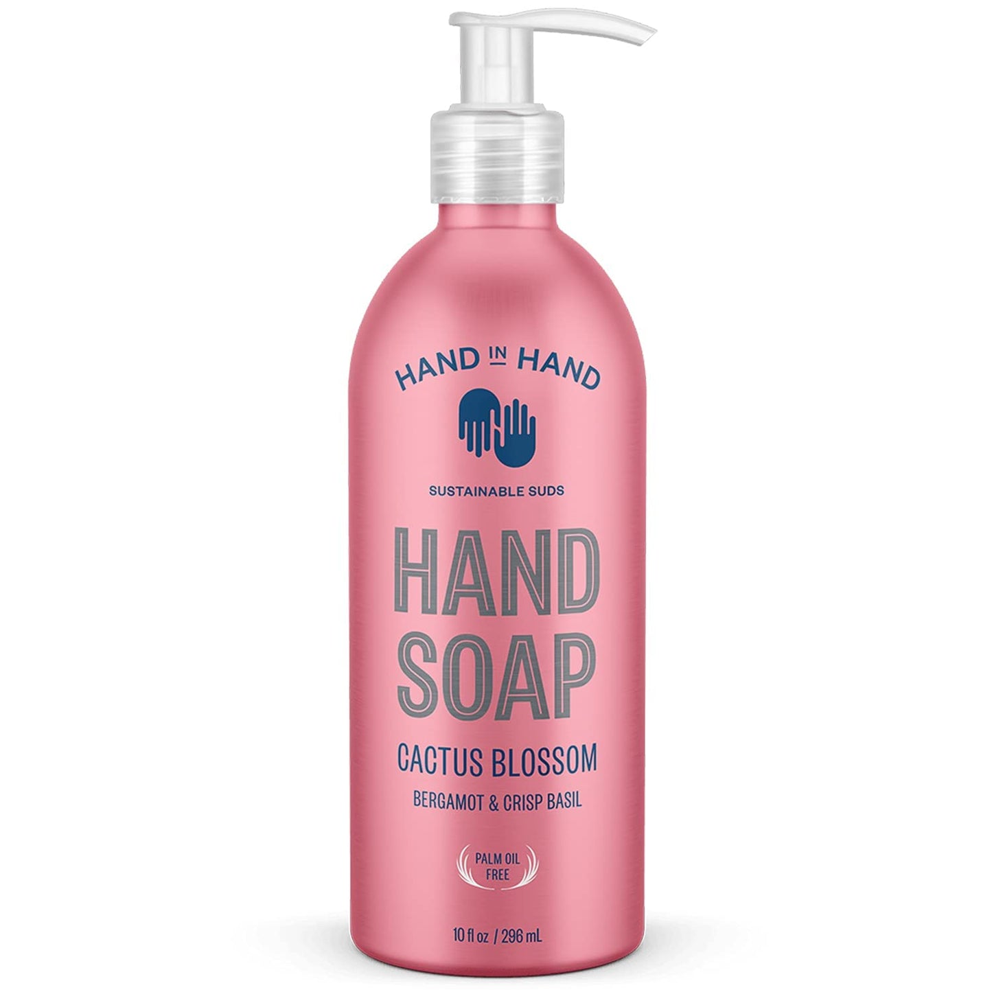 Hand In Hand, Bergamot & Crisp Basil Cactus Blossom Hand Soap, 10 Fl Oz