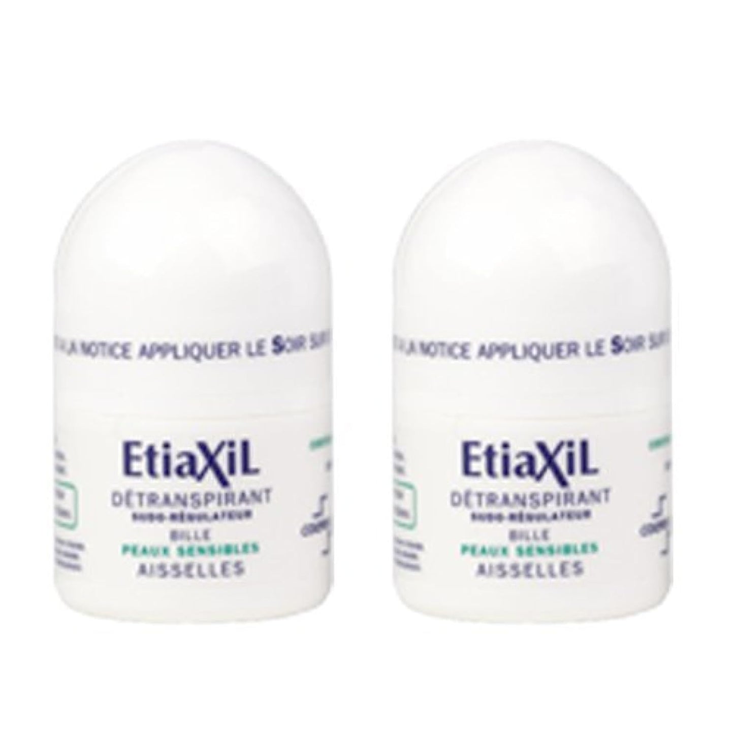 ETIAXIL UNPERSPIRANT ROLL-ON TREATMENT FOR ARMPITS SENSITIVE SKINS 15ML PACK OF 2PCS