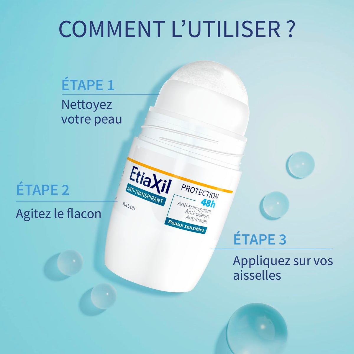 Etiaxil Anti-Perspirant Deodorant 48H Roll-on 2 x 50ml by Etiaxil