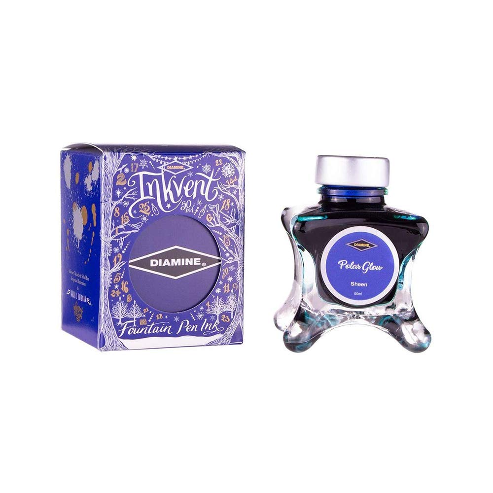 Diamine Inkvet Fountain Pen Ink, Polar Glow - 50ml