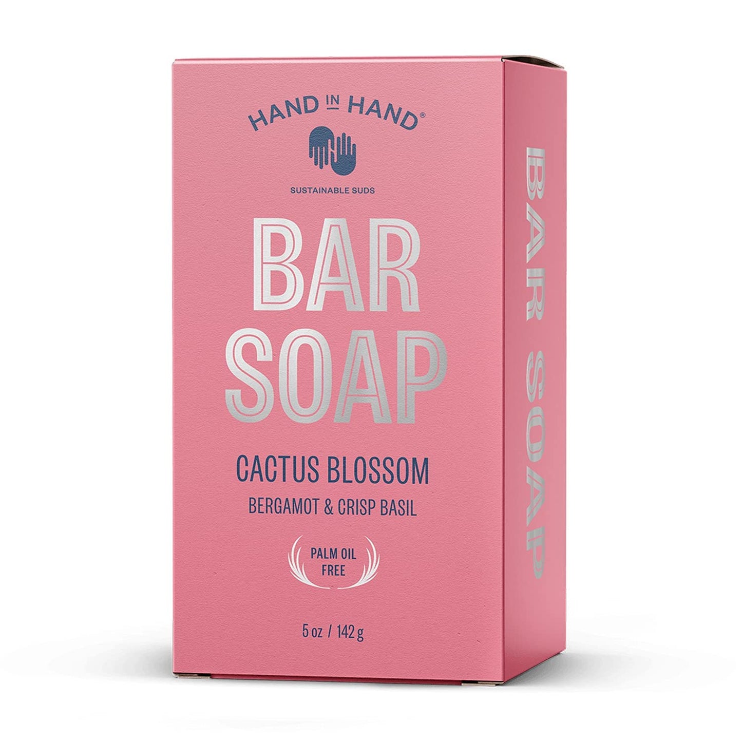 Hand In Hand, Soap Bar Cactus Blossom Bergamot Crisp Basil, 5 Ounce