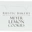 Rustic Bakery, Cookies Meyer Lemon, 6 Ounce