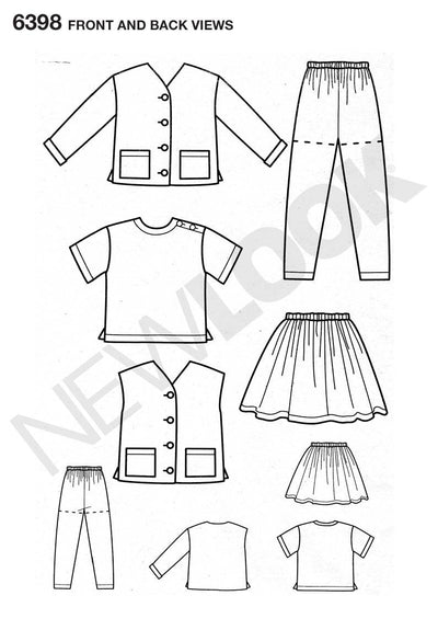 New Look U06398A Children's Sewing Pattern, Sizes 2-7