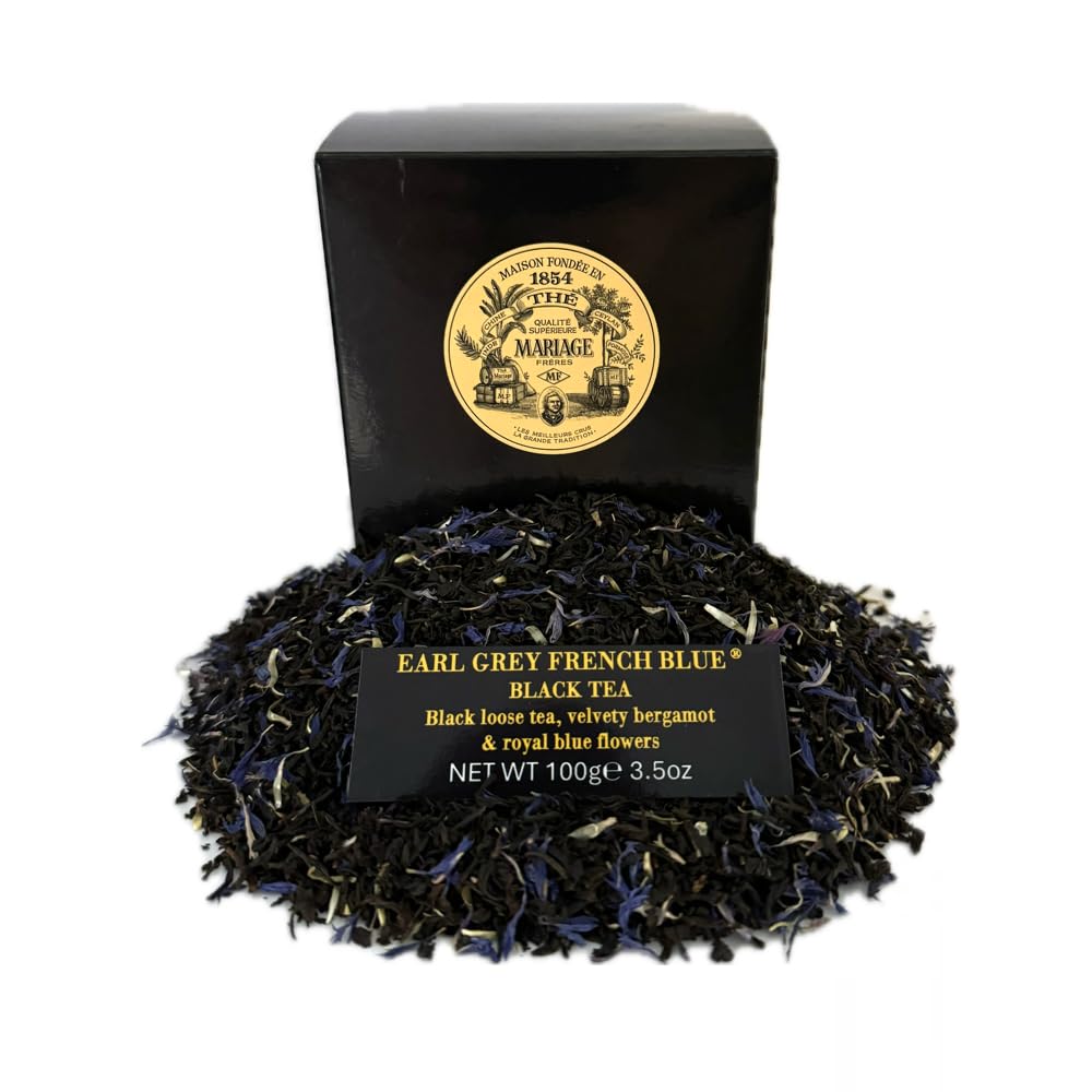 Mariage Freres Earl Grey French Blue, Black Tea 100g 3.5oz Loose Tea (1 Pack)