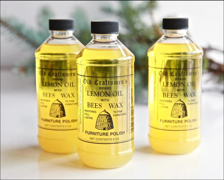 Old Craftsmen's Lemon Oil with Bees Wax Wood Furniture Polish 8oz