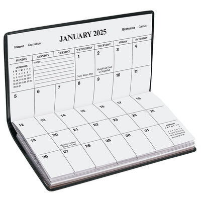 2 Year Planner Calendar Refill - Pocket Sized Calendar Insert - Ideal for Purses, Briefcases, or Backpacks – 6 ¾ inches x 3 5/8 inches White