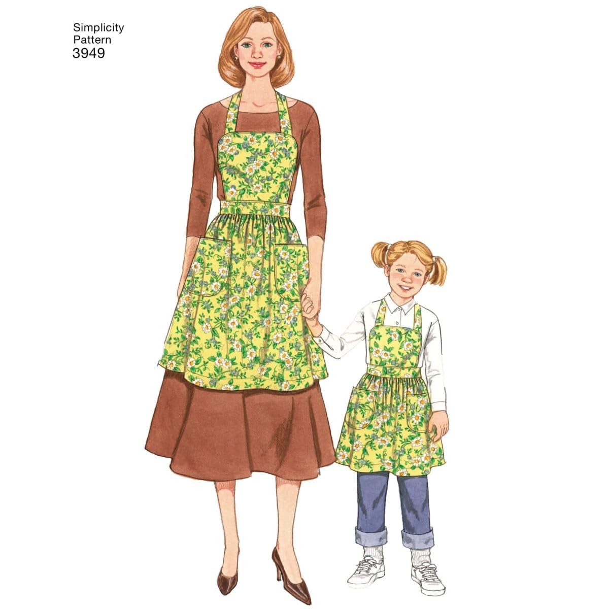 Simplicity Child and Adult Matching Apron Sewing Patterns, Sizes S-L