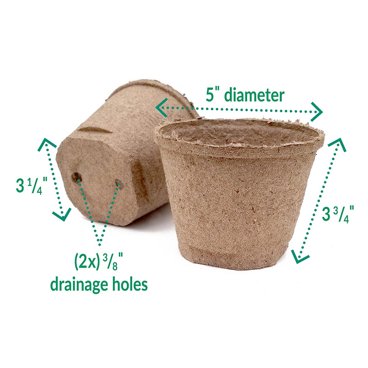 Jiffy Seed Starting 5" Biodegradable Peat Pots