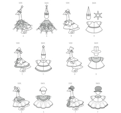 Simplicity S3187 Christmas Porch Goose Clothes Sewing Pattern, One Size