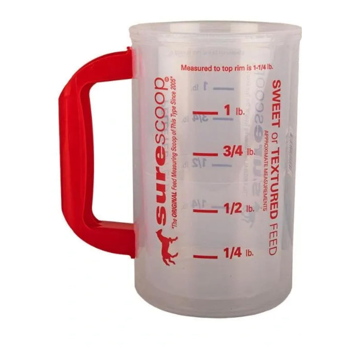 Whirley DrinkWorks SureScoop Pelleted and Sweet Feed Graduated Measuring Scoop for Horses Goats or Sheep (1 Scoop)