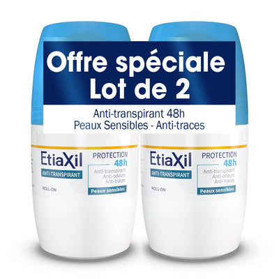 Etiaxil Anti-Perspirant Deodorant 48H Roll-on 2 x 50ml by Etiaxil