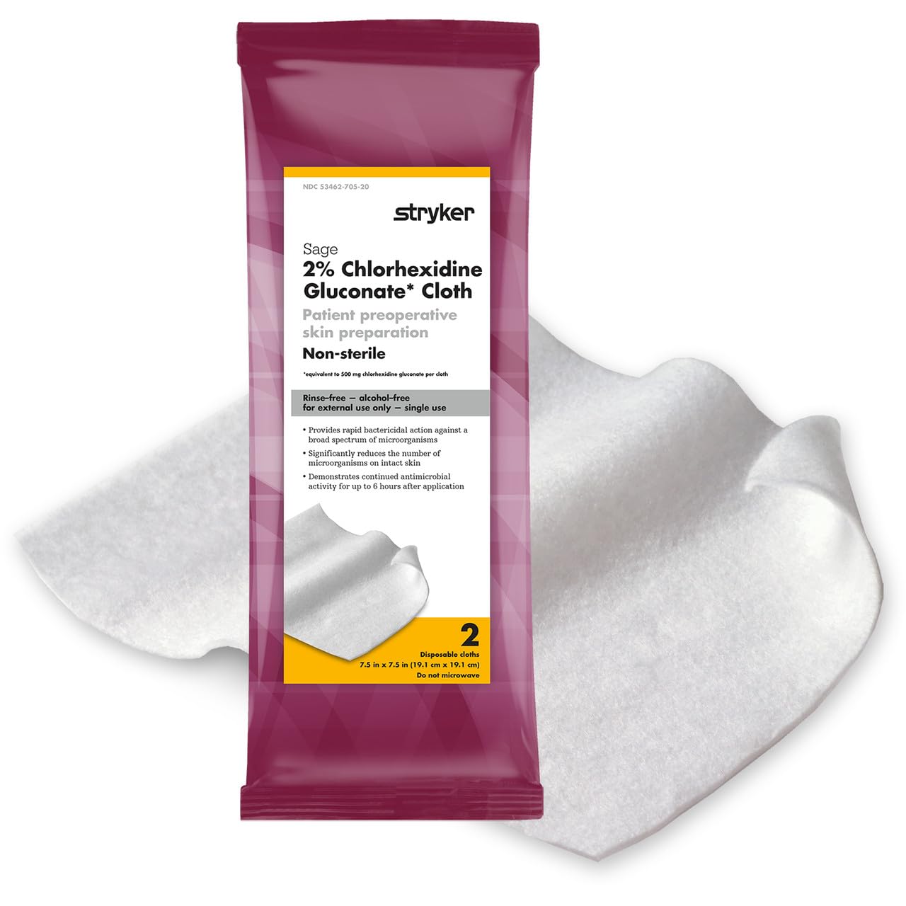 Sage Skin Prep Wipe 2 per Pack NonSterile Soft Pack 2 per Pack 9705