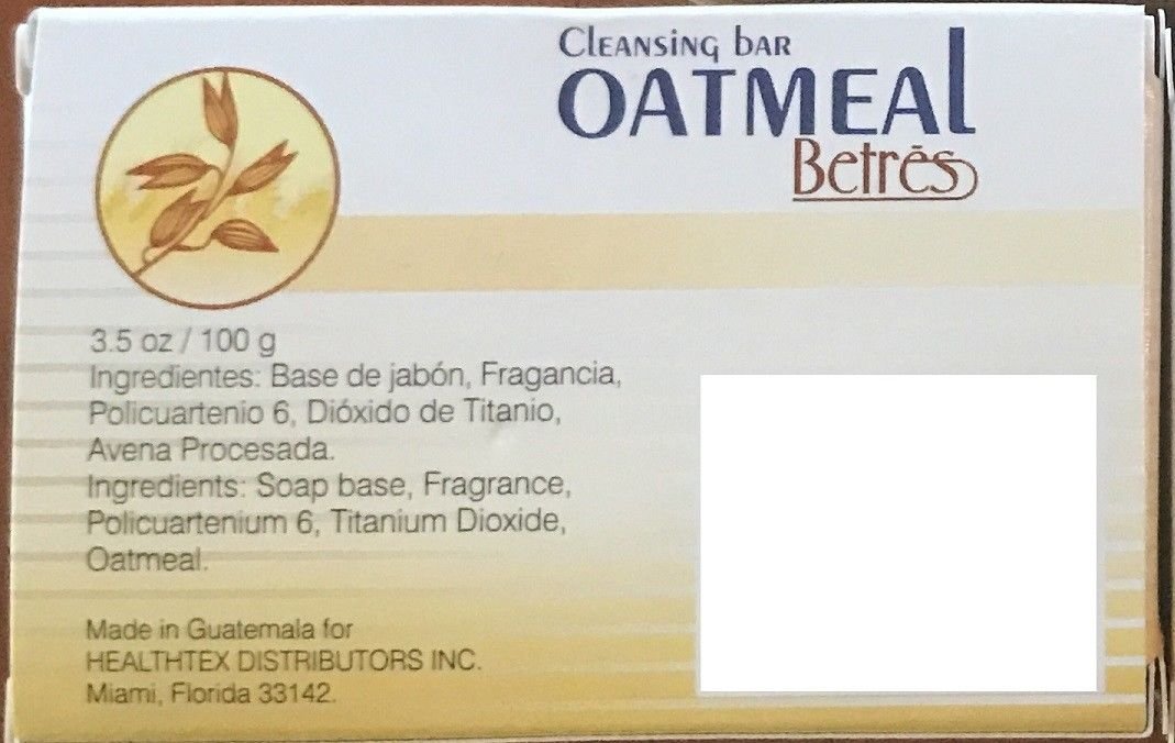 Betres Avena Oatmeal Bar Soap 3.5 oz for Sensitive Skin - 2-PACK