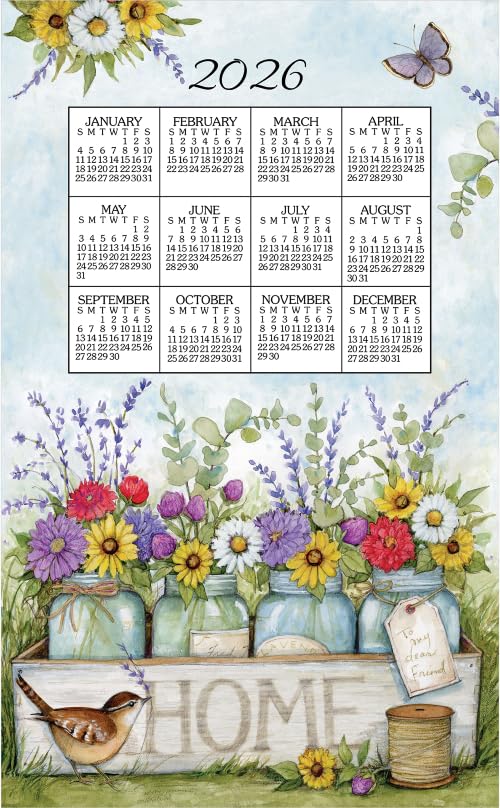 KAYDEE-CALENDTOWEL26-HOMEFLORAL-1PACK