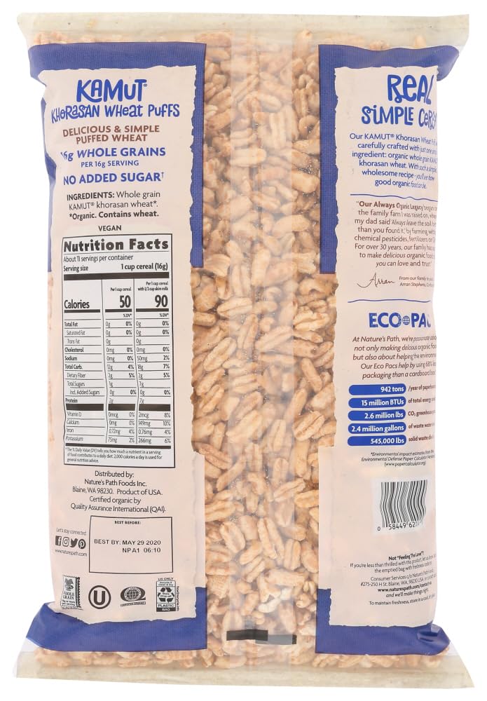 Nature's Path Organic - Cereal Kamut Puffs - 6 oz (pack of 2)